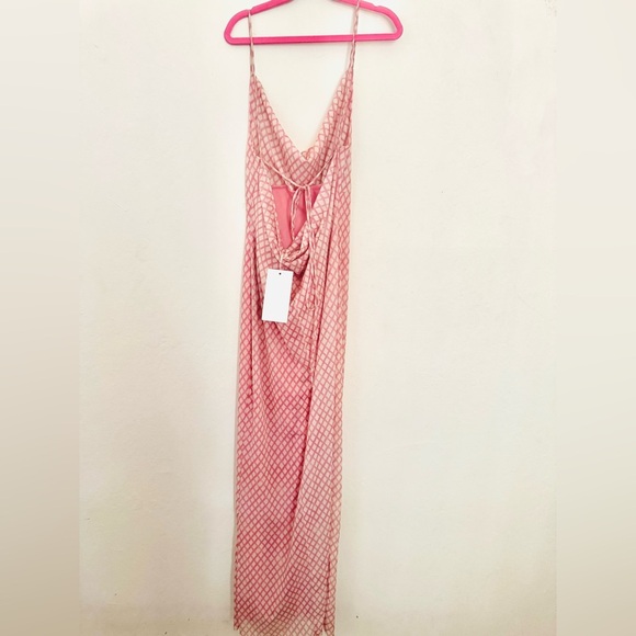 Zara Tulle Maxi Slip Dress geometric print size medium - Picture 10 of 14